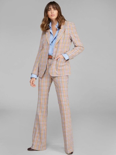 Etro Check Tailored Jacket In Multicolor