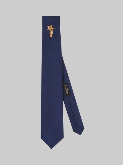 Etro Jerry Silk Tie In Navy Blue