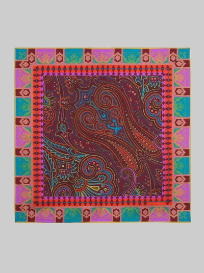 Etro Paisley Pocket Square In Multicolor