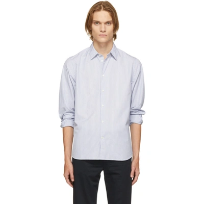 Norse Projects Blue Classic Stripe Hans Shirt In 7178 Blustr