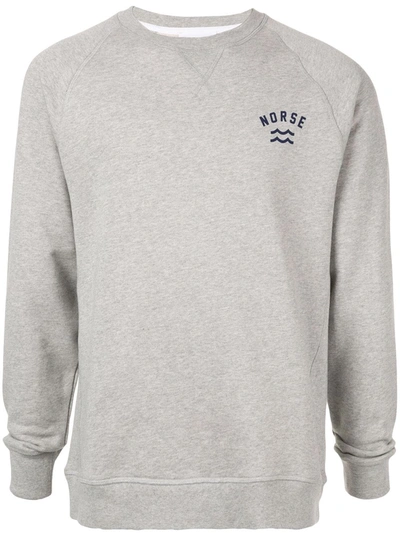 Norse Projects Ketel Ivy Logo Sweatshirt In Grey