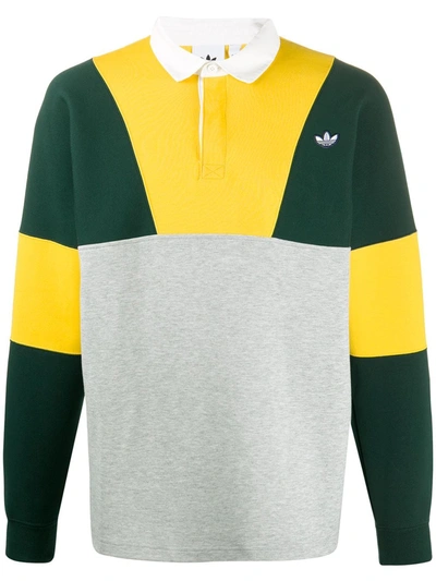 Adidas Originals Rugby Shirt – Yellow / Grey / Green