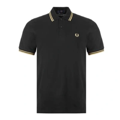 Fred Perry Twin Tipped Polo Shirt In Black