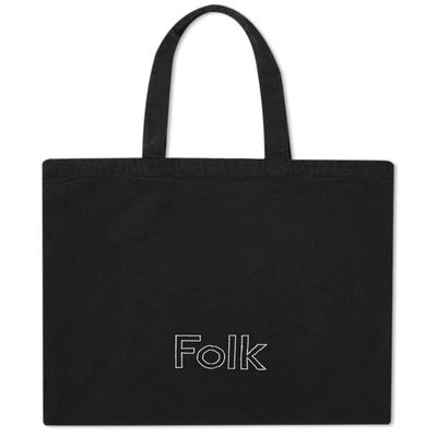 Folk Tote Bag – Black