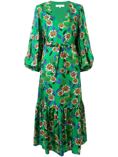 Borgo De Nor Marita Floral-print Silk Twill Dreaming Dress In Multi