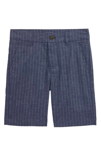 Appaman Kids' Boy's Trouser Shorts In Chambray Stripe