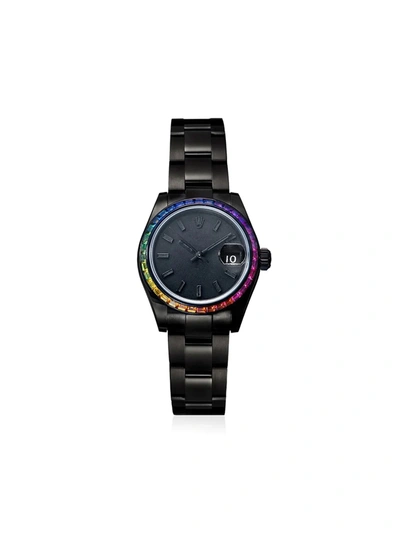 Mad Paris Customised  Rolex Datejust Watch In Black
