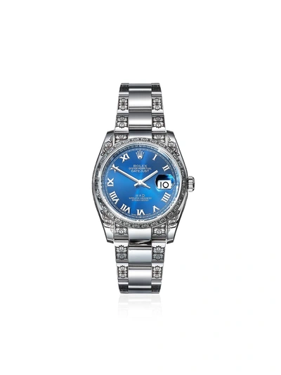 Mad Paris Customised Rolex Datejust Watch In Metallic