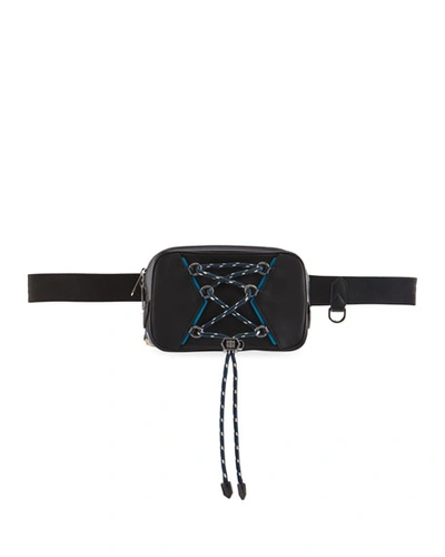 Givenchy Men's Bond Bum Bag With Cord Detail In Black/blue