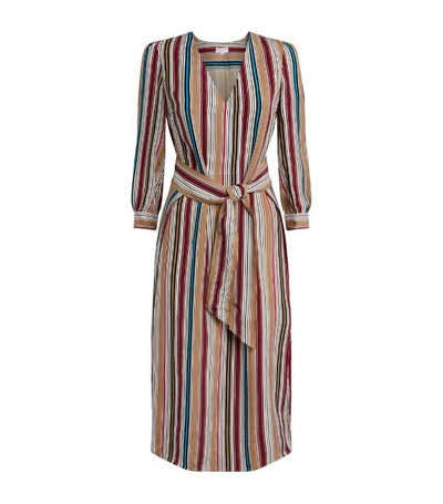 Claudie Pierlot Randy Striped Woven Midi Dress