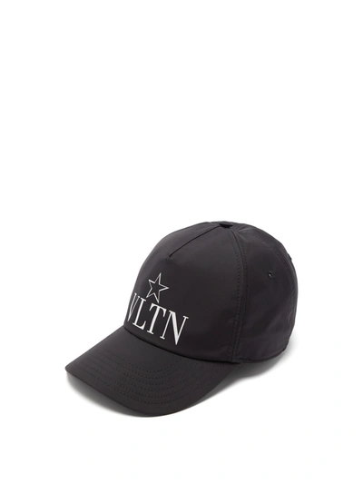 Valentino Garavani Vltn Star-print Baseball Cap In Black