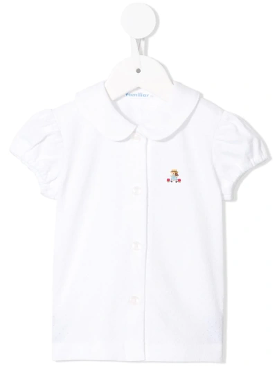 Familiar Babies' Embroidered Stitched T-shirt In White