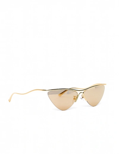 Balenciaga Golden Mirrored Cat-eye Sunglasses