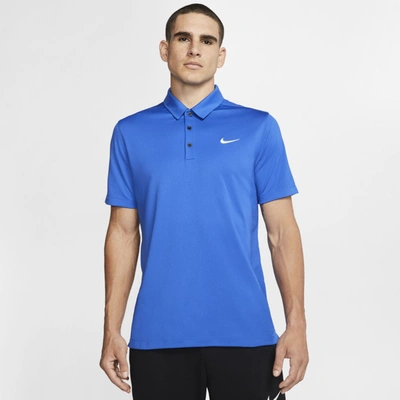 Nike Men's Football Polo In Game Royal,black,white