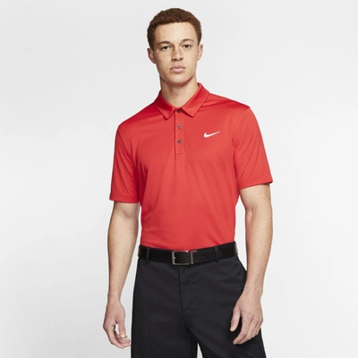 Nike Men's Football Polo In University Red,black,white