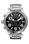 Nixon The 51-30 Chronograph Watch, 51 1/4mm In Black