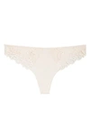 Simone Perele 'saga' Embroidered Thong In Blush