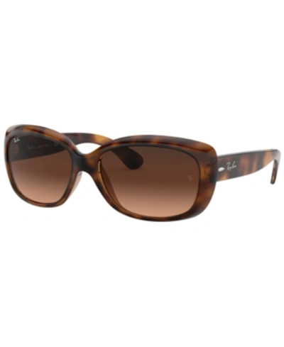 Ray Ban Jackie Ohh Polarized Brown Gradient Butterfly Ladies Sunglasses Rb4101 710/t5 58 In Brown,pink Gradient