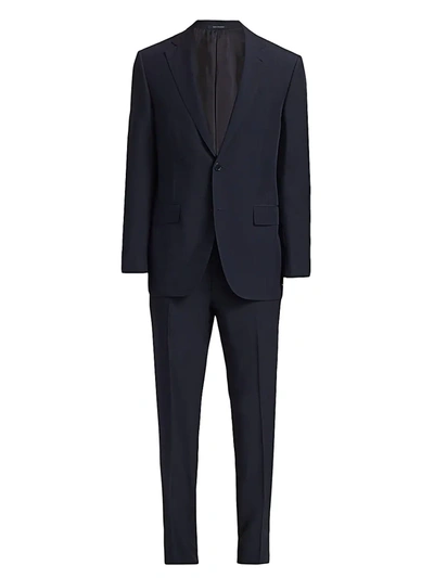 Ermenegildo Zegna Leggerissimo Solid Wool-silk Suit In Navy