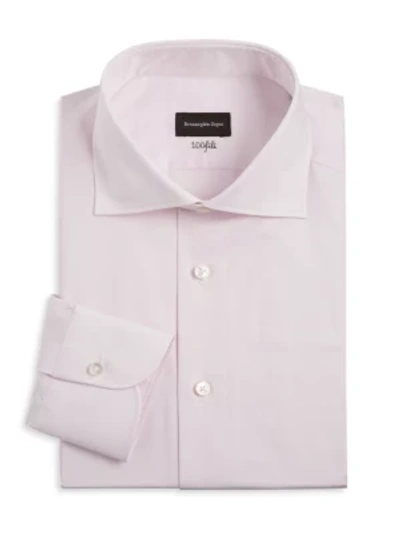 Ermenegildo Zegna Men's Check Regular-fit Dress Shirt In Pink
