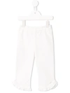 Familiar Kids' Frill-trimmed Trousers In White