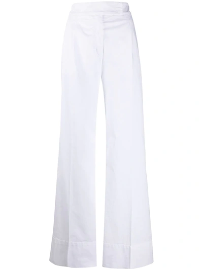 N°21 High-waisted Wide-leg Trousers In White