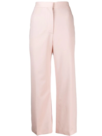 Stella Mccartney Cropped Straight Trousers In Pink