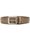 Anderson's Perforated Square-buckle Belt In Neutrals