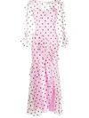 Temperley London Club-embroidered Tulle Dress In Pink
