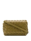 Bottega Veneta Intrecciato Weave Mini Crossbody Bag In Green