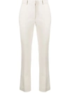 Joseph Slim-fit Cropped Cigarette Trousers In Neutrals