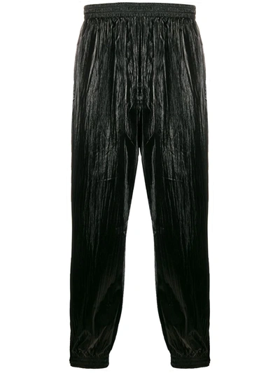 Givenchy Shiny Wide-leg Trousers In Black