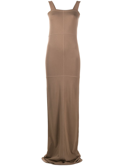 Lemaire Square Neck Maxi Dress In Pink