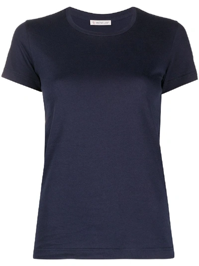 Moncler Crew Neck T-shirt In Blue