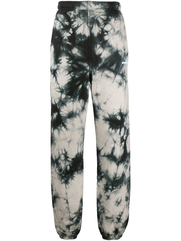 black and grey tie dye sweatpants