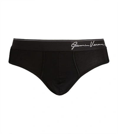 Versace Crystal-embellished Low-rise Briefs