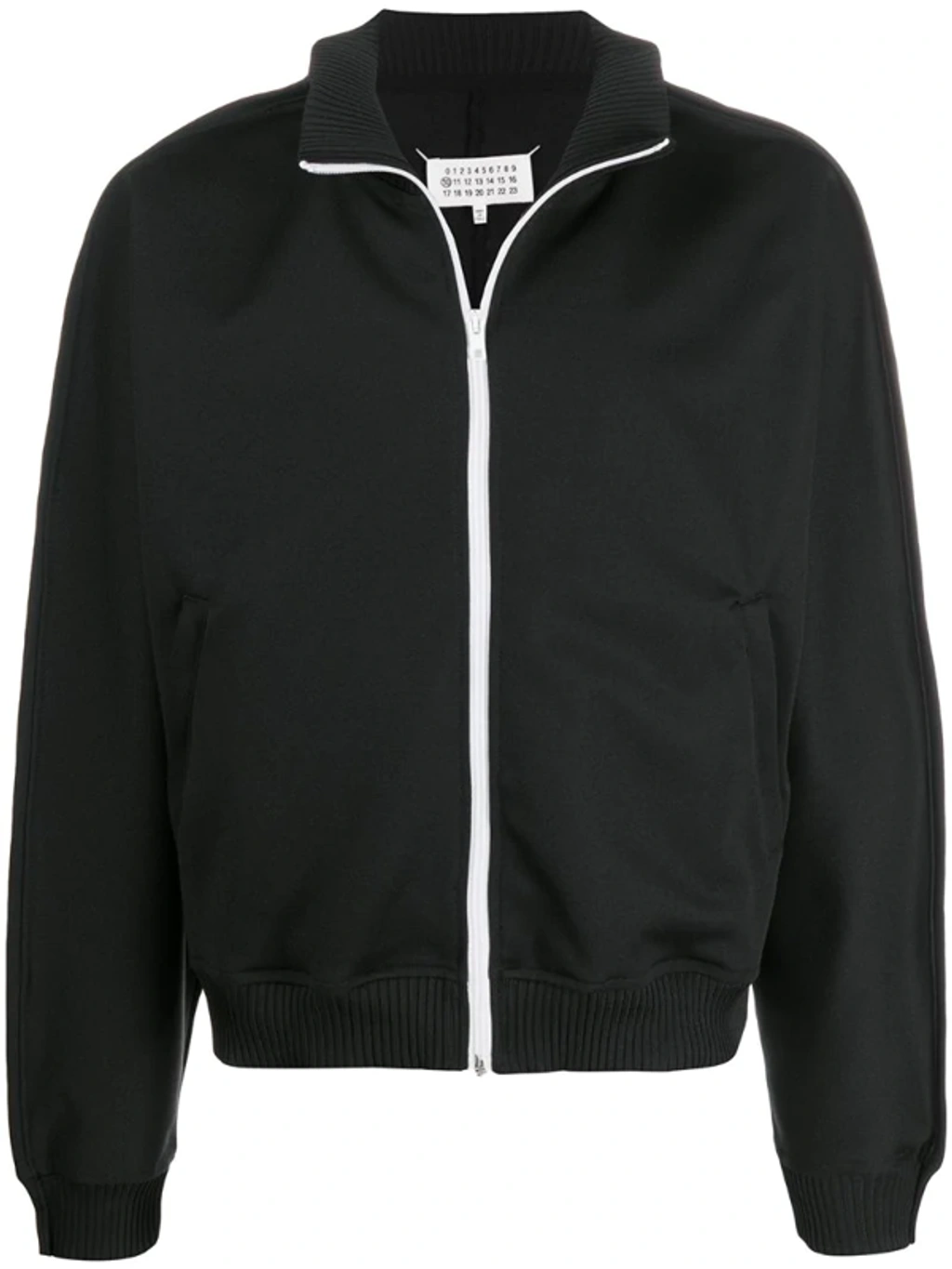 Maison Margiela Contrast Zip Track Jacket In Black | ModeSens Maison Margiela Contrast Zip Track Jacket In Black | ModeSens