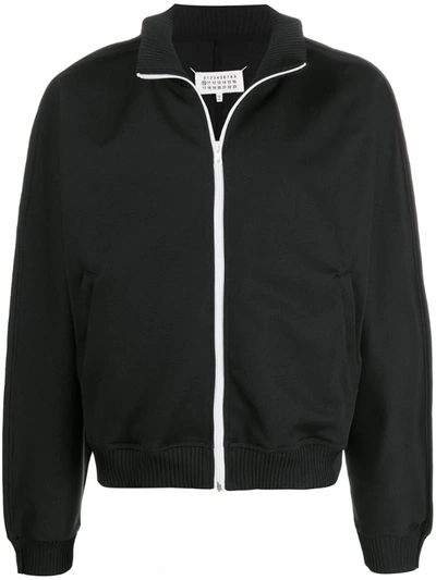 Maison Margiela Contrast Zip Track Jacket In Black