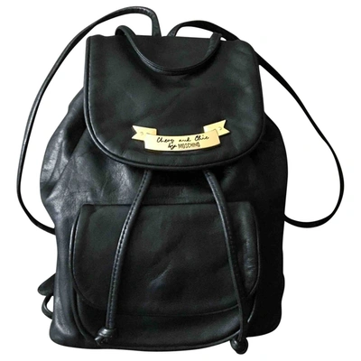 Pre-owned Moschino Cheap And Chic Leather Backpack In Black