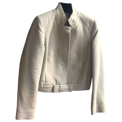 Pre-owned Chloé Wool Short Vest In Ecru