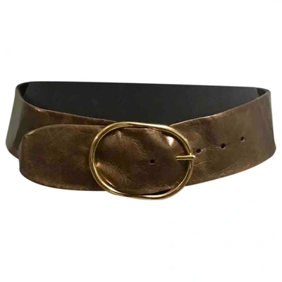 Pre-owned Orciani Leather Belt In Metallic