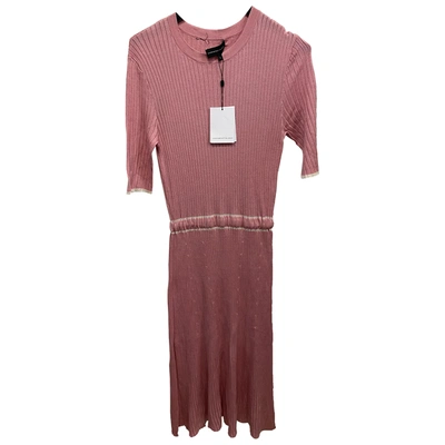 Pre-owned Cashmere In Love Silk Mid-length Dress In Pink