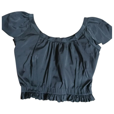 Pre-owned Nina Ricci Silk Short Vest In Grey