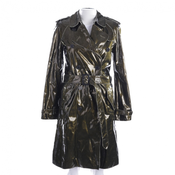 Pre-owned Burberry Green Patent Leather Trench Coat | ModeSens
