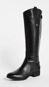 Sam Edelman Penny Leather Riding Boots In Black