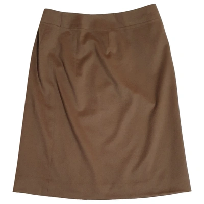 Pre-owned Akris Punto Wool Mid-length Skirt In Brown