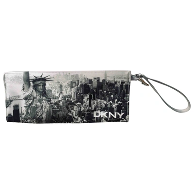 Pre-owned Dkny Clutch Bag In Grey