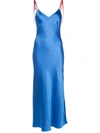 Dannijo Women's Tie Strap Long Slip Dress In Blueberry