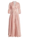 Cult Gaia Willow Linen Shirtdress In Dusty Pink
