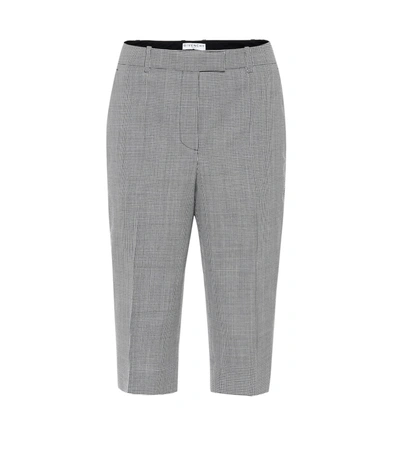 Givenchy Houndstooth Wool Bermuda Shorts In Black/white